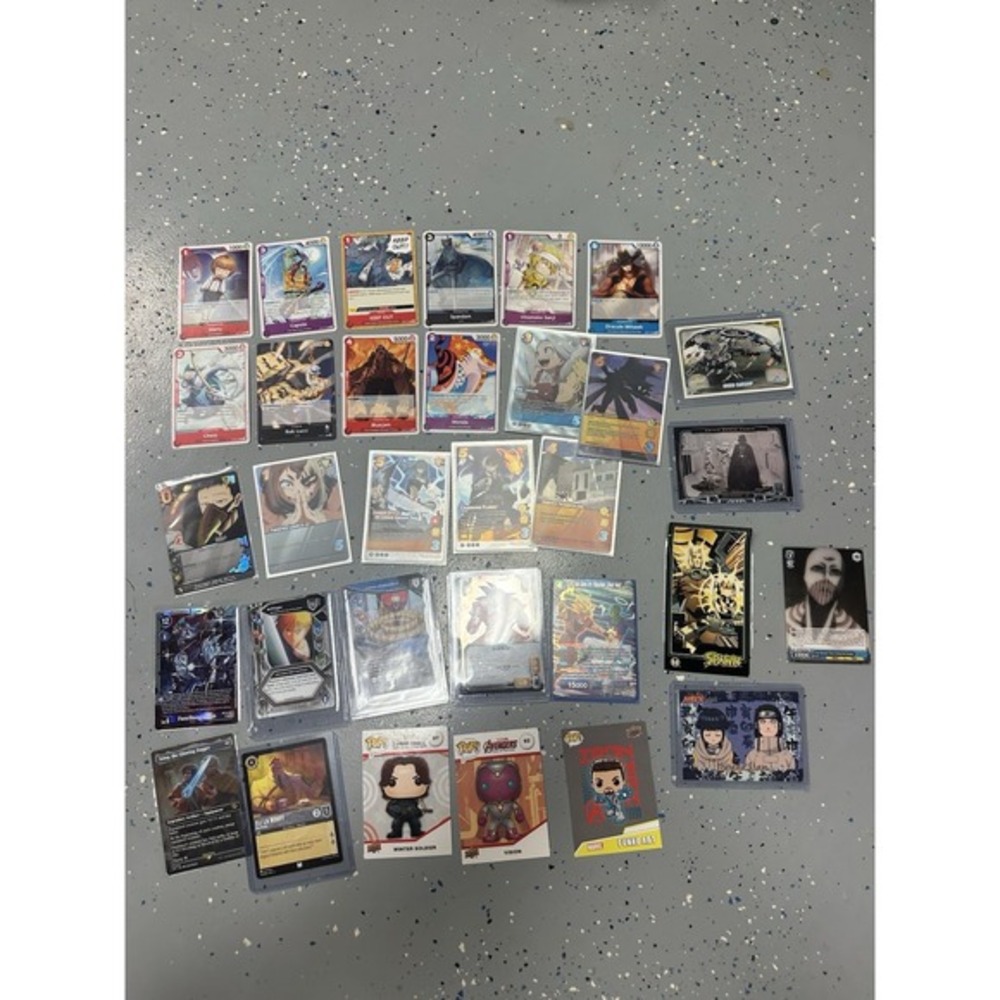 Mixed miscellaneous‎ trading card lot one piece, star wards, pop!, my hero C19